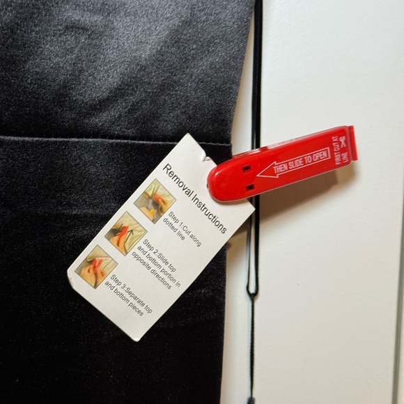 NWT Ieena for Mac Duggal 12428 Charmeuse Rhinestone Strap Trumpet Gown Black - 8 - Picture 8 of 13